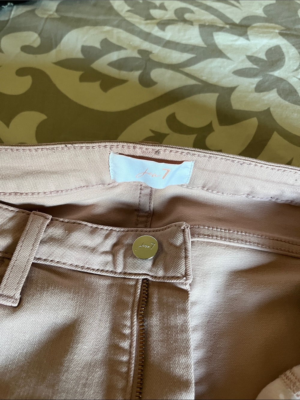 7 For All Mankind Straight-Leg Jeans in Soft Blush - Picture 3 of 4